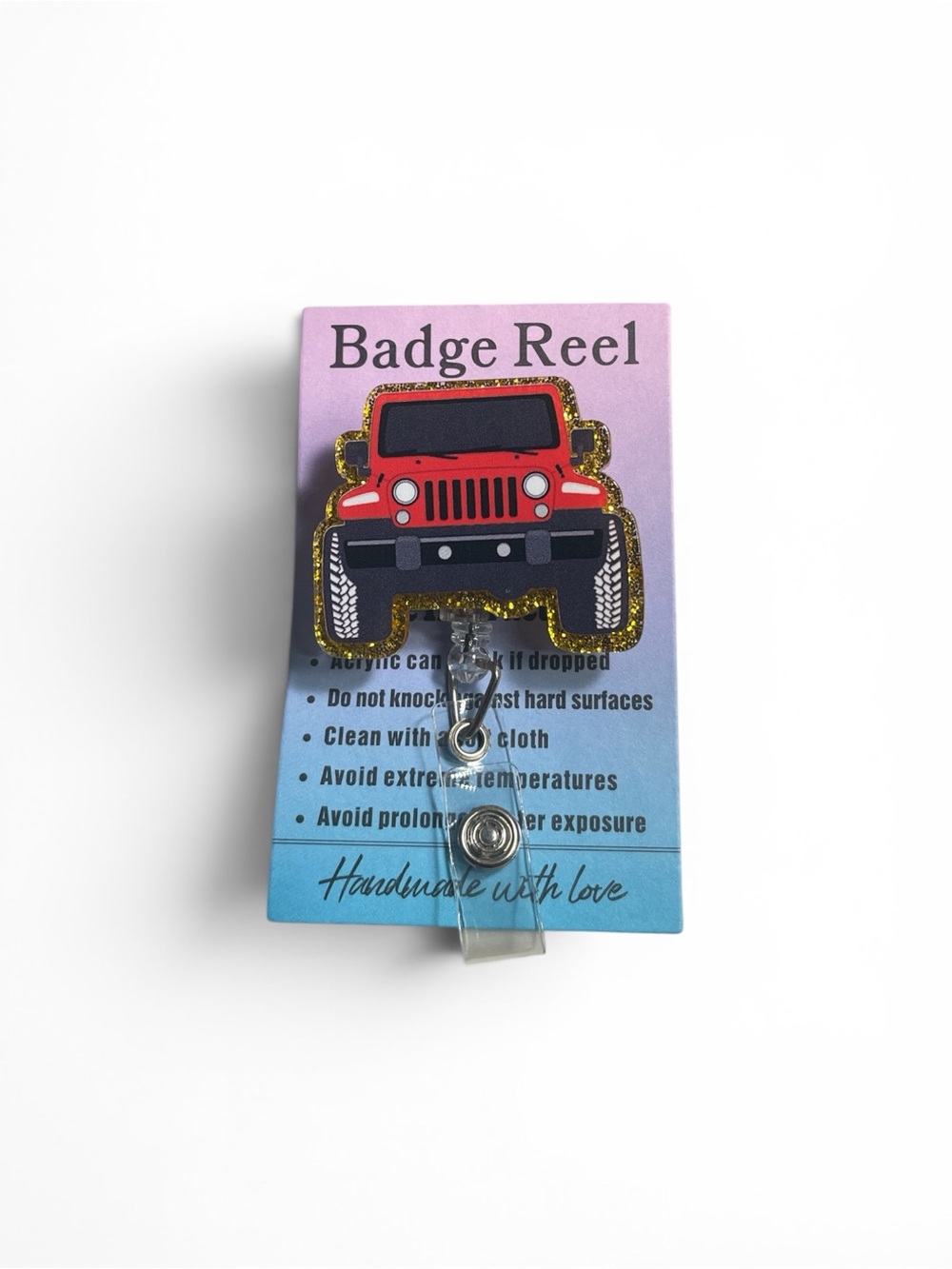 Red Jeep Badge Reel